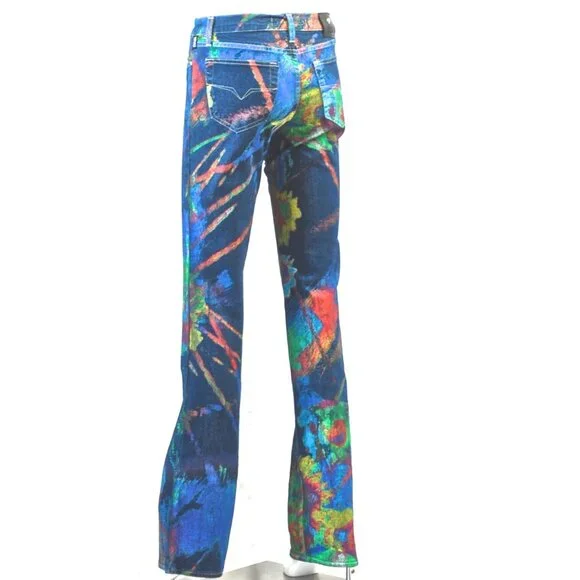 Versace Jeans Couture Artsy & Colourful Painted Jeans - Italy - Picture 3 of 11